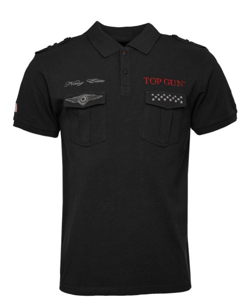 Top Gun® Poloshirt 310-TG2021-3003 Frontansicht black