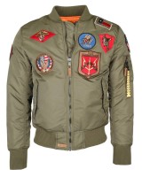 Top Gun® Bomberjacke TG2019-1053 Frontansicht olive Top Gun® Bomberjacke TG2019-1053 Frontansicht olive
