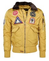 Top Gun® Bomberjacke 310-TG2019-2073 Frontansicht wheat Top Gun® Bomberjacke 310-TG2019-2073 Frontansicht wheat