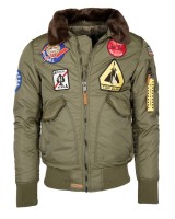 Top Gun® Bomberjacke 310-TG2020-2013 Frontansicht olive Top Gun® Bomberjacke 310-TG2020-2013 Frontansicht olive