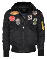 Top Gun® Bomberjacke 310-TG2021-3032 Frontansicht schwarz Top Gun® Bomberjacke 310-TG2021-3032 Frontansicht schwarz